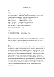 Answers for HW5 #9.2 a The firm maximizes profit by setting