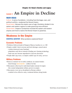 Lesson 1 An Empire in Decline