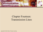 Chapter Fourteen: Transmission Lines