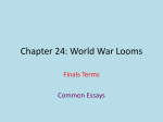 Chapter 24: World War Looms