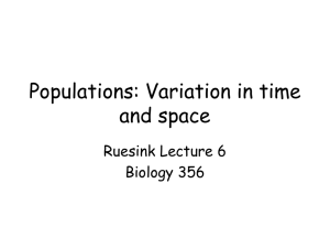 Populations: Variation in space and time