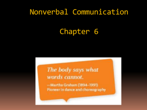 Nonverbal Communication Chapter 6