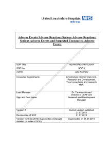 Adverse Events/Adverse Reactions/Serious Adverse Reactions