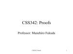 CSS342: Proofs