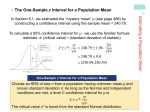 + The One-Sample z Interval for a Population Mean