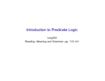 Introduction to Predicate Logic