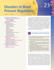 Disorders of Blood Pressure Regulation