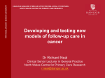 Developing and testing new models for follow up care in cancer