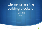 Elements are the building blocks of matter.