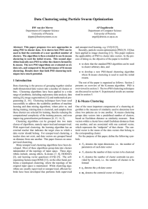 Data Clustering using Particle Swarm Optimization