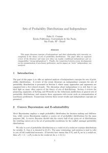 Sets of Probability Distributions and Independence