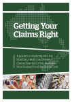 Getting Your Claims Right - Food Standards Australia New Zealand
