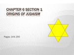 Chapter 6 section 1 Origins of Judaism Power Point