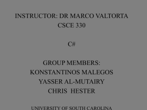 Malegos, Al-Mutairi, Hester - cse.sc.edu