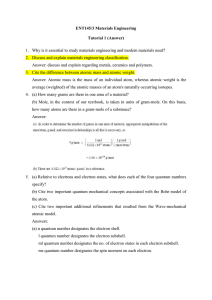 ENT145/3 Materials Engineering Tutorial 1 (Answer) 1. Why is it