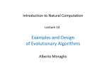 Examples and Design of Evolutionary Algorithms