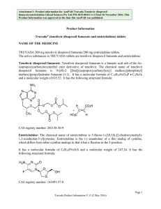 Tenofovir disoproxil fumarate / Emtricitabine