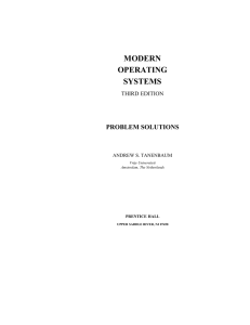 Modern Operating System - Tanenbaum solution 3rd