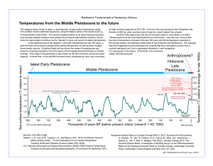 Temperatures from the Middle Pleistocene to the