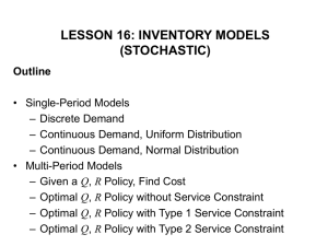 Single-Period Models (Discrete Demand)