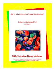 Unit 6: Bioterrorism and Infectious Diseases