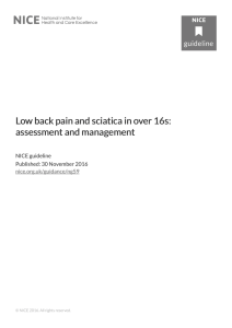 Low back pain and sciatica in over 16s: assessment and