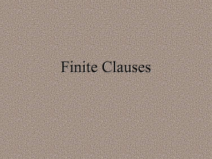 Finite Clauses