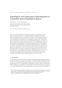 Topological and Limit-space Subcategories of Countably