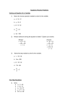 Solving Equations Additional Practice