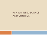 PCP 506: WEED SCIENCE AND WEED CONTROL