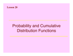 Probability and Cumulative Distribution Functions