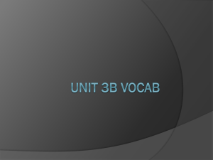 Unit 3B Vocab