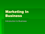 Marketing In Business