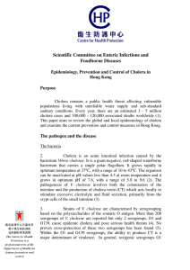 Epidemiology, Prevention and Control of Cholera in Hong Kong