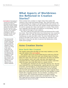 What Aspects of Worldviews Are Reflected in Creation Stories?
