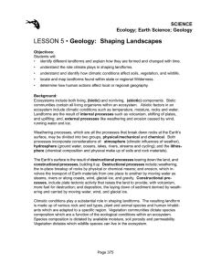 LESSON 5 • Geology: Shaping Landscapes