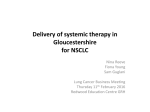 Delivery of systemic therapy in NSCLC