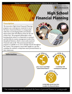 High School Financial Planning