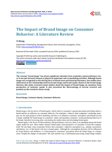 The Impact of Brand Image on Consumer Behavior