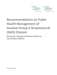 Recommendations on Public Health Management of Invasive Group