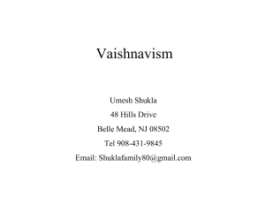 Vaishnavism - Arsha Bodha Center