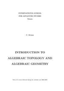 introduction to algebraic topology and algebraic geometry