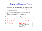 Texture of Igneous Rocks