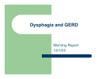 Dysphagia and GERD