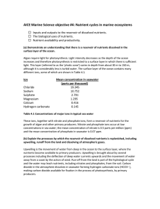 Obj 4 Nutrient cycles in marine ecosystems