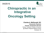 Integrative Oncology - Alaska Chiropractic Society