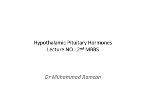 Hypothalamic and Pituitary Hormones