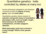Topic 8: Quantitative Genetics