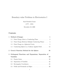 Boundary-value Problems in Electrostatics I