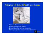 Chapter 13: Lake-Effect Snowstorms Effect Snowstorms